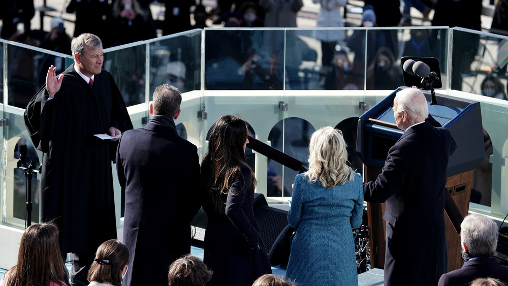 Joe Biden taking oath of office