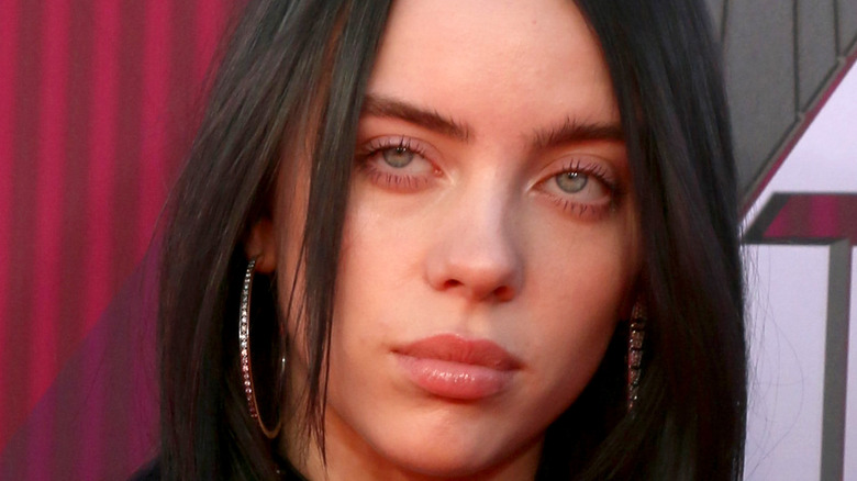 Billie Eilish with black hair