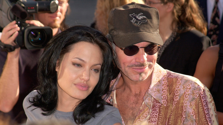 Billy Bob Thornton and Angelina Jolie posing