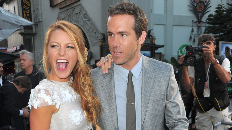 Blake Lively and Ryan Reynolds goofing off