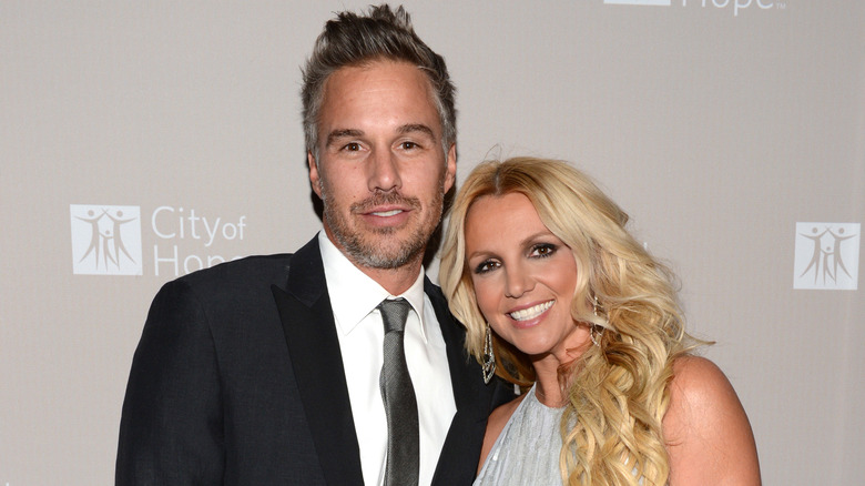 Britney Spears and Jason Trawick smiling