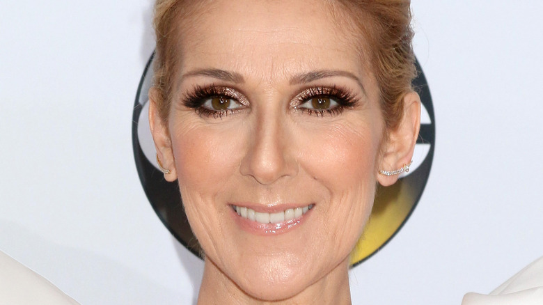 Celine Dion smiling on red carpet in 2017