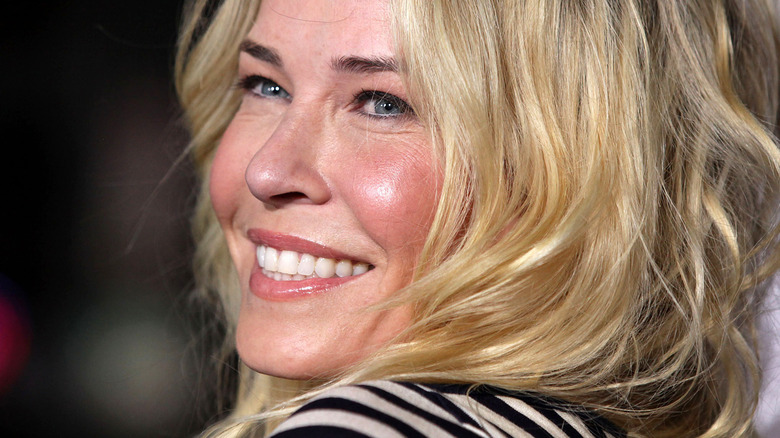 Chelsea Handler smiling for cameras