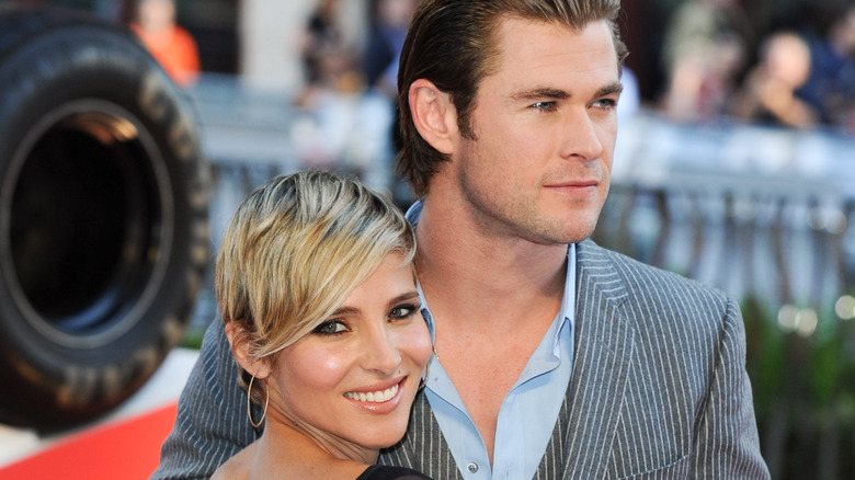 Elsa Pataky smiles with Chris Hemsworth