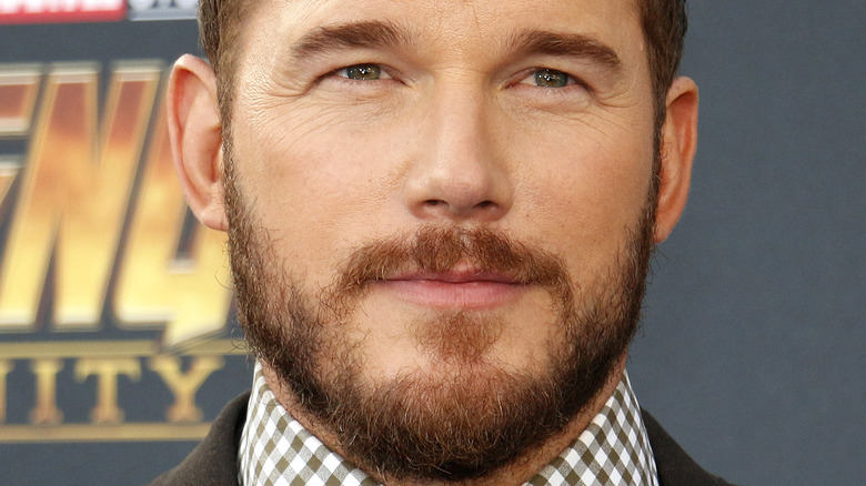 Chris Pratt looking up