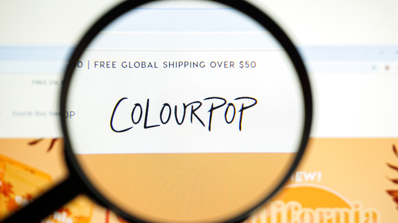 ColourPop website landing page 