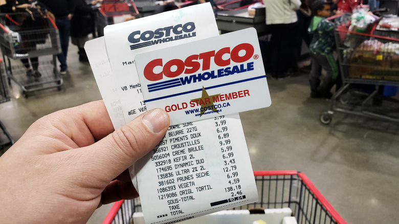 Costco member card and receipt