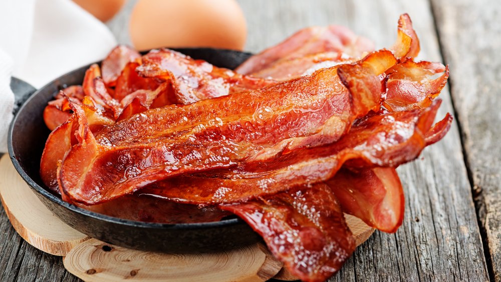 Bacon on a skillet