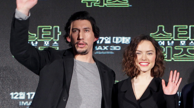 Adam Driver and Daisy Ridley