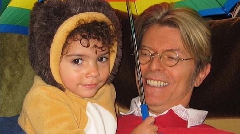 Lexi Jones as a child with her dad, David Bowie