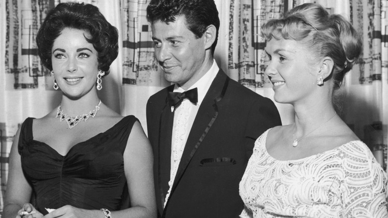 Elizabeth Taylor with Debbie Reynolds and Eddie Fisher