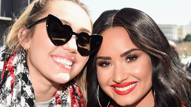 Miley Cyrus and Demi Lovato together in 2018