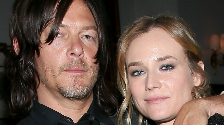 Norman Reedus Diane Kruger posing 