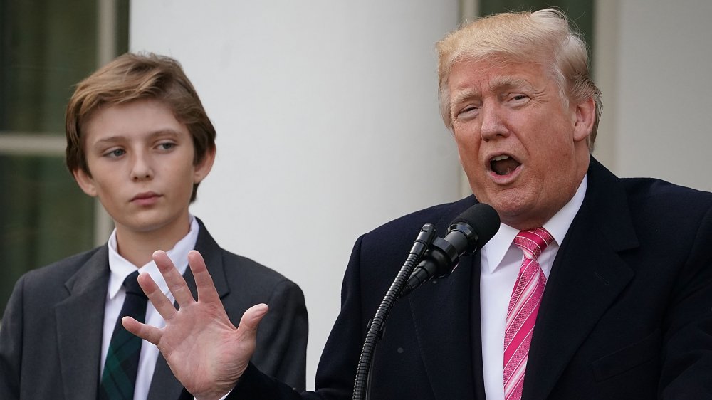 Barron Trump and Donald Trump