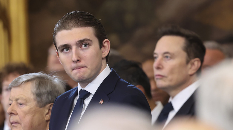 Barron Trump and Elon Musk at Donald Trump's inauguration