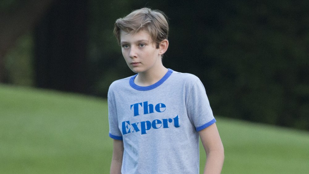 Barron Trump wearing a T-shirt in 2017