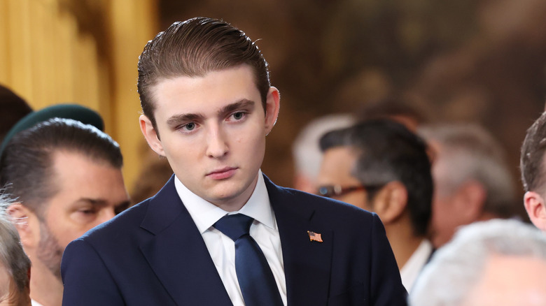 Closeup of Barron Trump at 2025 inauguration