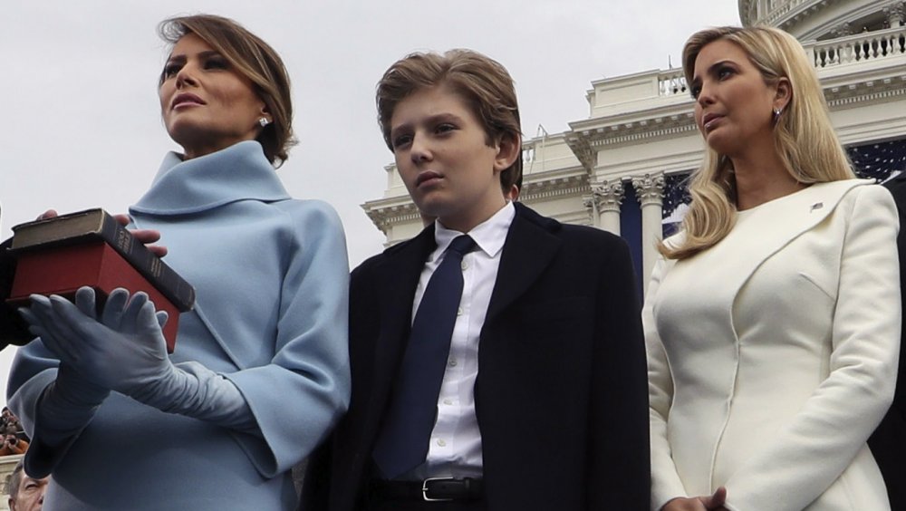 Melania, Barron, and Ivanka Trump at Donald Trump's inaguration