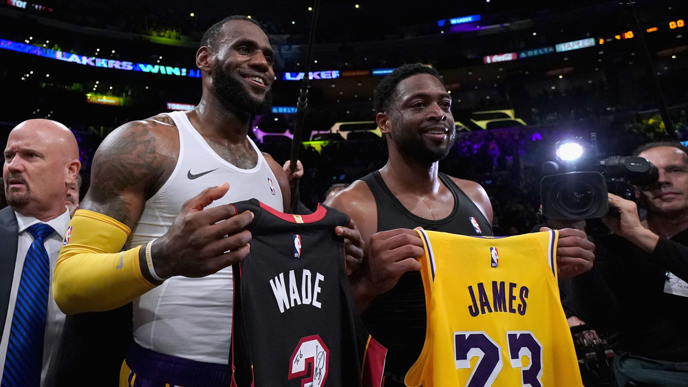 Dwyane Wade with Lebron James