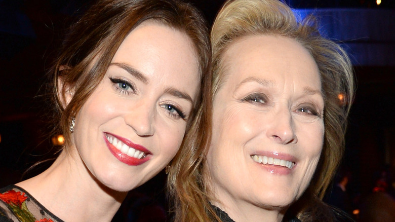 Emily Blunt and Meryl Streep attend the after party for the world premiere of "Into the Woods" at The Edison Ballroom