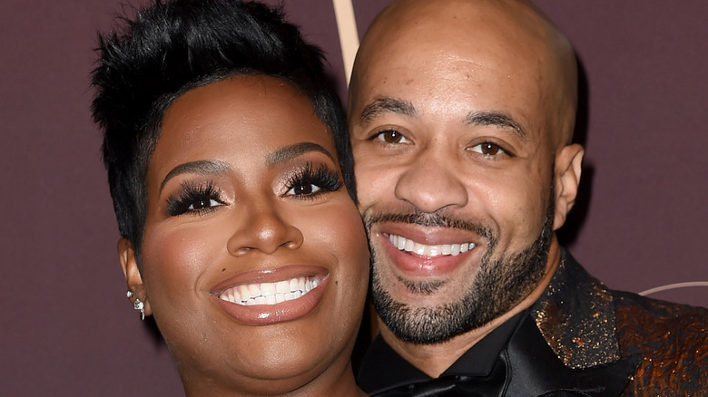 Fantasia and husband in cute embrace