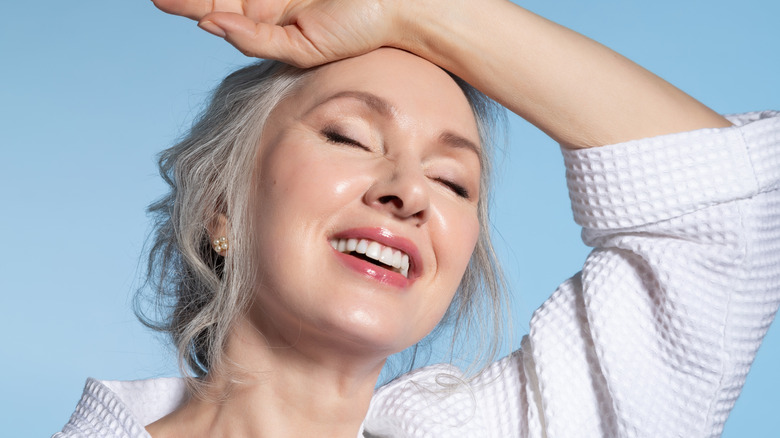 mature woman smiling