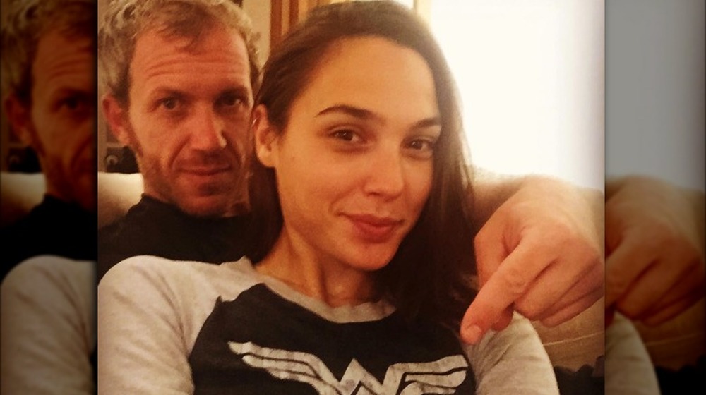 Gal Gadot and Jaron Varsano on the couch