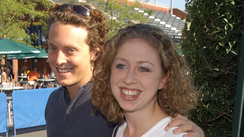 Chelsea Clinton and Ian Klaus smiling