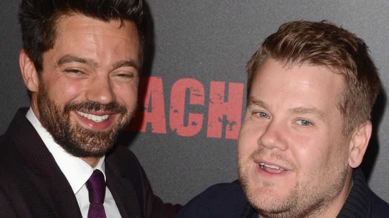 Dominic Cooper and James Corden at Preacher premiere 