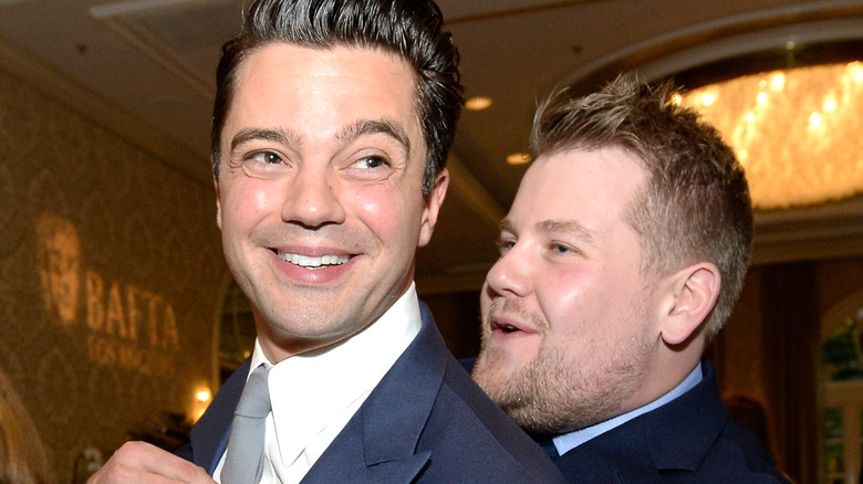 James Corden and Dominic Cooper at BAFTA party 