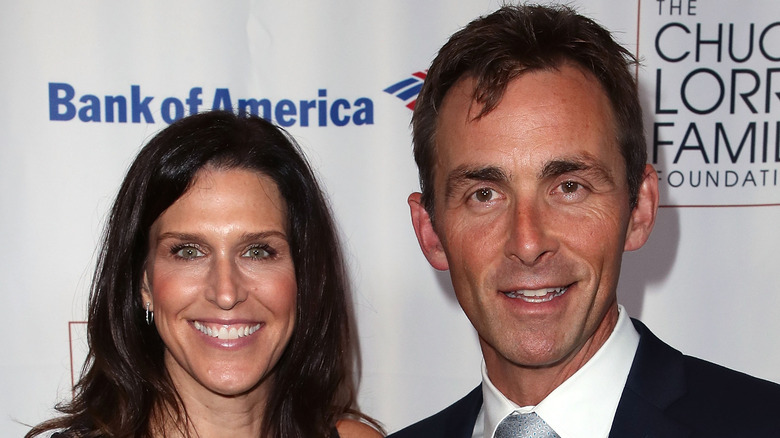James Patrick Stuart and wife Jocelyn Stuart posing on red carpet