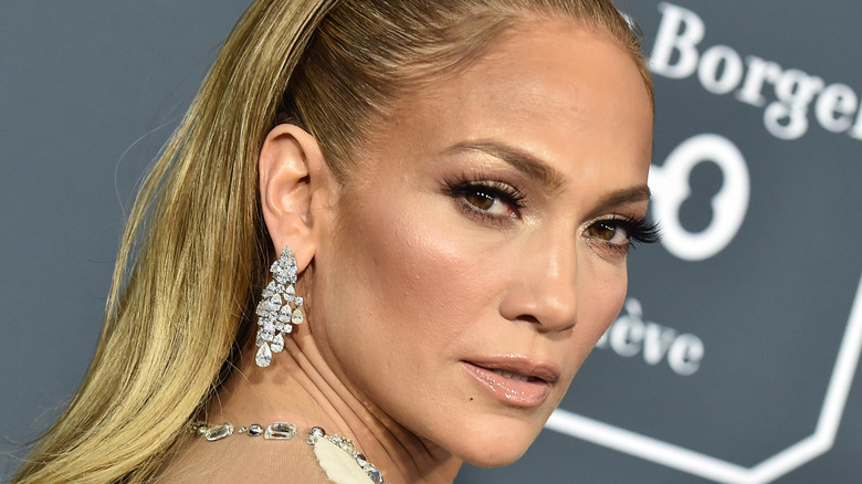 Jennifer Lopez on the red carpet.