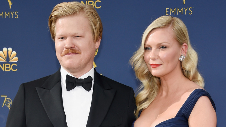 Jesse Plemons, Kirsten Dunst posing