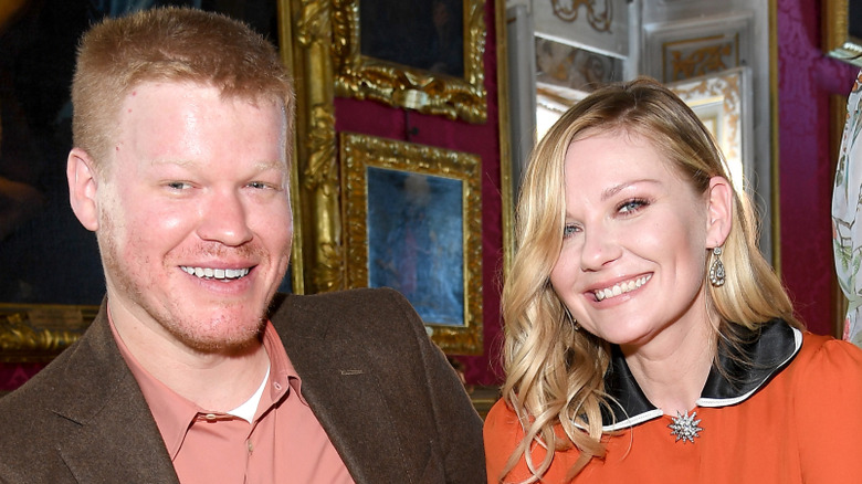 Jesse Plemons, Kirsten Dunst smiling together