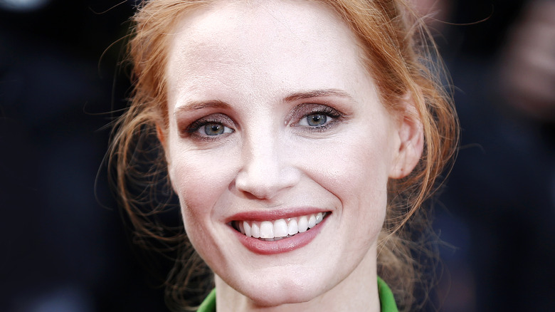 Jessica Chastain smiling at an event