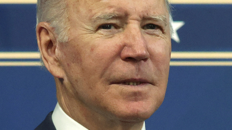 Joe Biden with serious expression