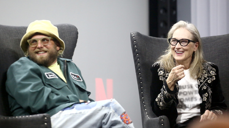 Jonah Hill and Meryl Streep attend a screening of "Don't Look Up"