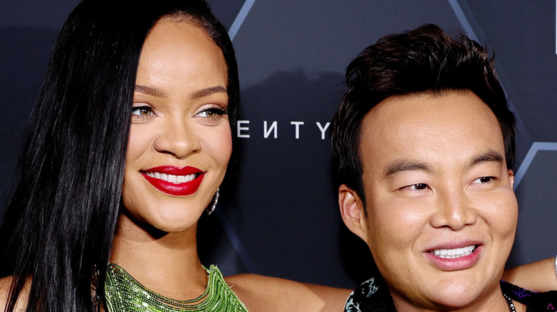 Rihanna and Kane Lim smiling together in 2022