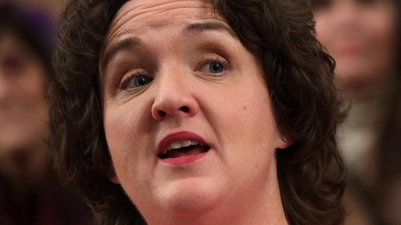 Katie Porter eyebrows raised