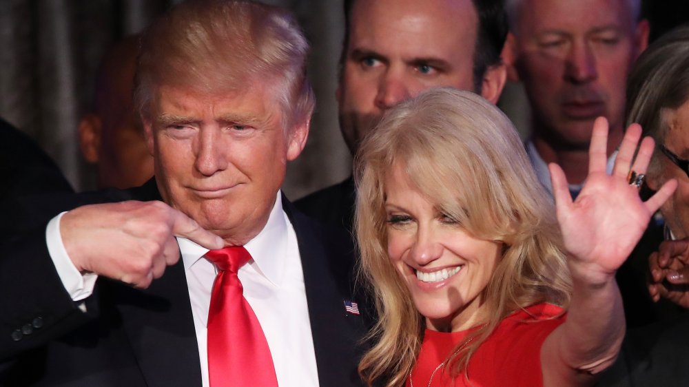 Kellyanne Conway and Donald Trump