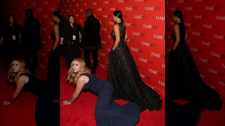 Amy Schumer falling at Time 100