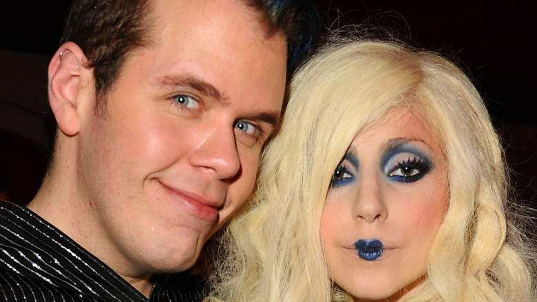 Lady Gaga and Perez Hilton posing