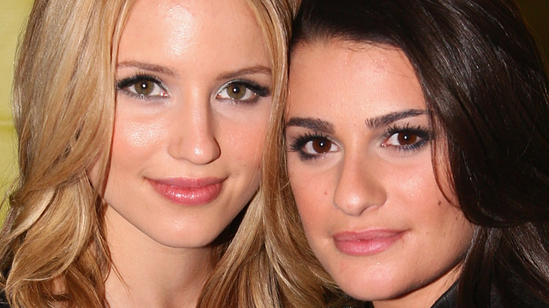 Lea Michele and Dianna Agron pose together