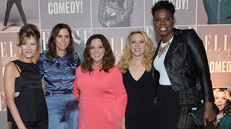 Leslie Jones Gay (leslie, jones, Leslie Jones Kate McKinnon) Ghostbusters cast on red carpet