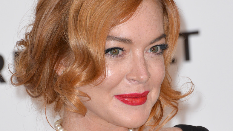 Lindsay Lohan smiling