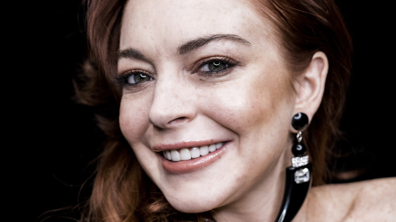 Lindsay Lohan smiling