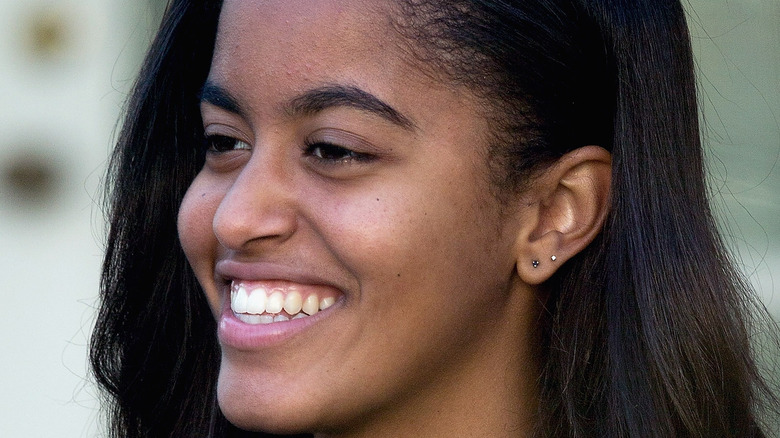 Malia Obama smiling