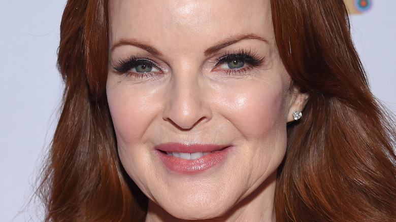 Marcia Cross arriving at a Farrah Fawcett Foundation event