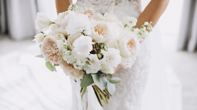 Bride holding a bouquet