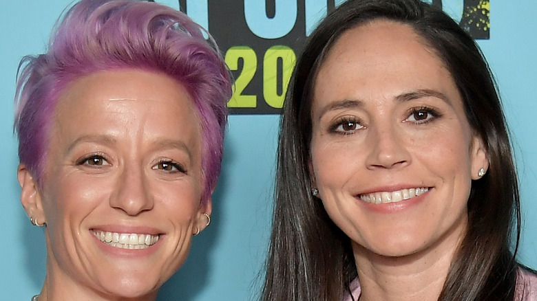 Megan Rapinoe and Sue Bird posing together